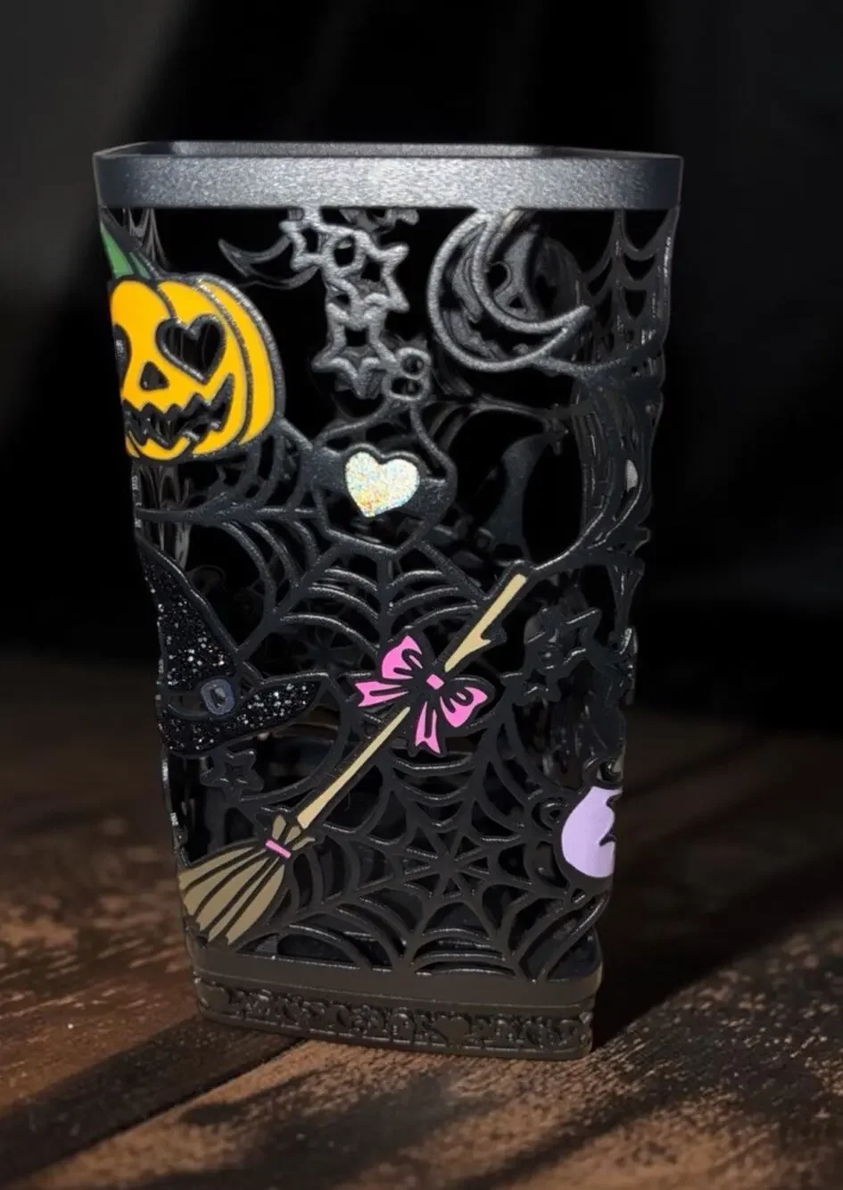 Bath & Body Works Halloween Witch Foaming Soap Holder Sleeve Spider Web Pumpkin